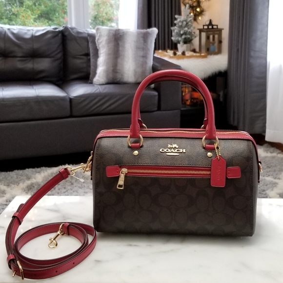 🔥LAST ONE🔥 NEW! Coach Rowan Satchel in Signature - Picture 2 of 6